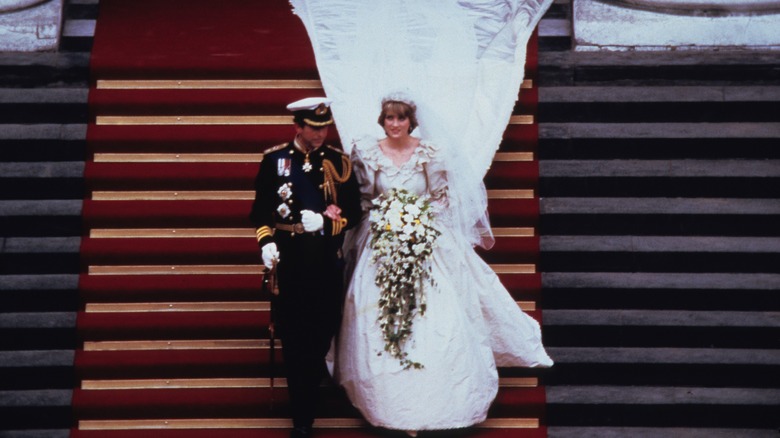 Diana and Charles at their widely-watched wedding