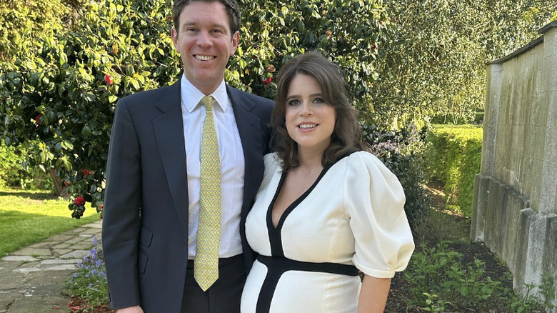 Jack Brooksbank and Princess Eugenie attending the Coronation Big Lunch in Chalfont St. Giles