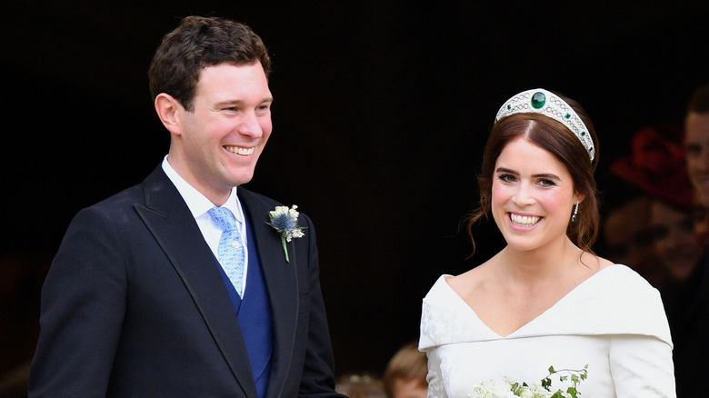 Jack Brooksbank and Princess Eugene on their wedding day