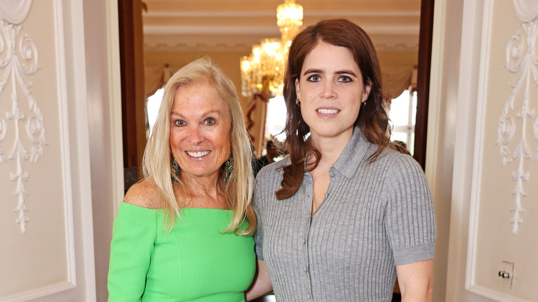 Jane Hartley and Princess Eugenie posing at Winfield House 