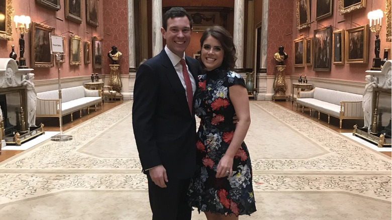 Jack Brooksbank and Princess Eugenie at St. George's Chapel