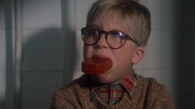 Peter Billingsley as Ralphie red soap in mouth