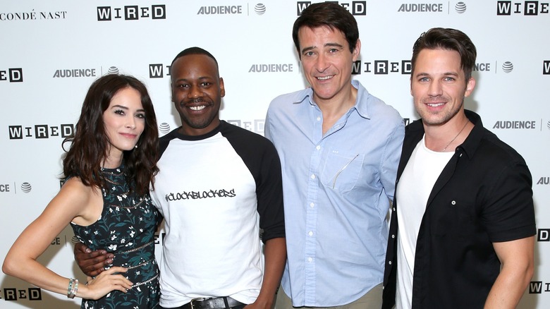 Abigail Spencer and the cast of Timeless