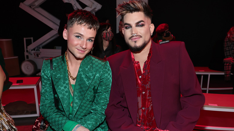 Adam Lambert posing with boyfriend Oliver Gliese