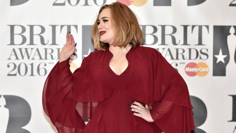 Adele at the Brit Awards in 2016