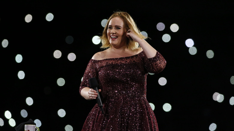 Adele performs live