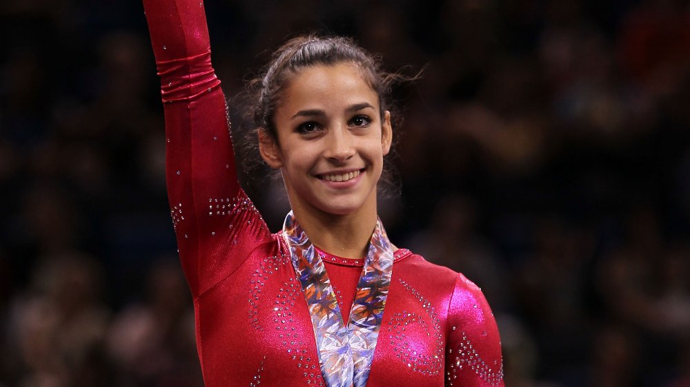 Aly Raisman at a competition in 2010