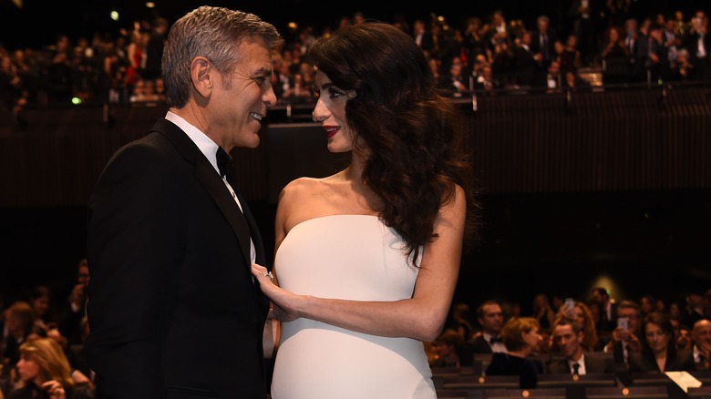 Amal Clooney maternity looks