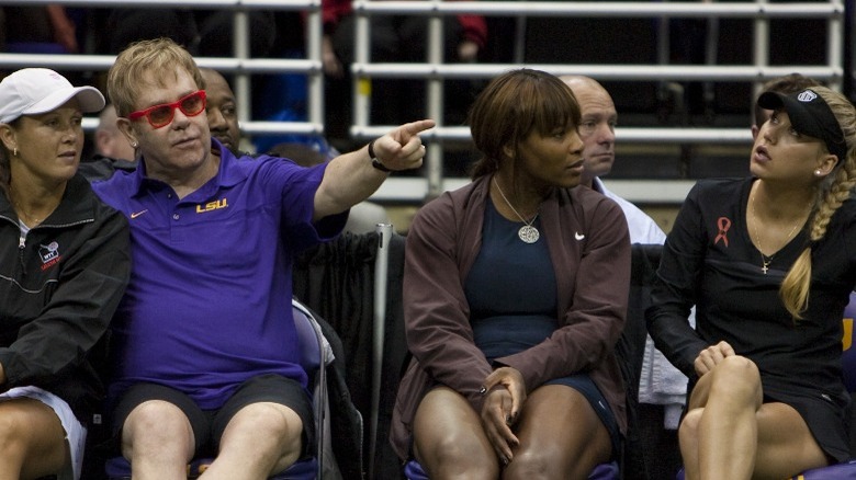 Elton John, Serena Williams and Anna Kournikova