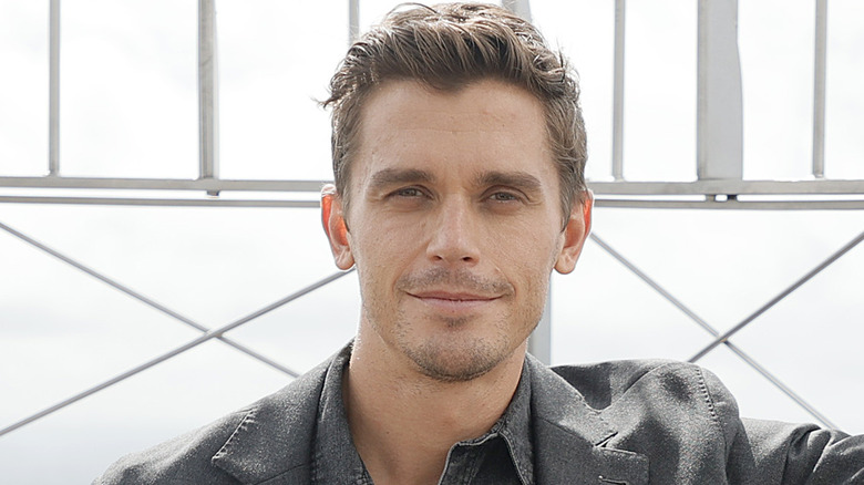 Antoni Porowski visits the Empire State Building to celebrate Hunger Action Month at The Empire State Building on September 22, 2021 in New York City.