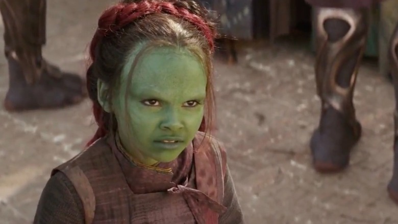 Ariana Greenblatt as young Gamora