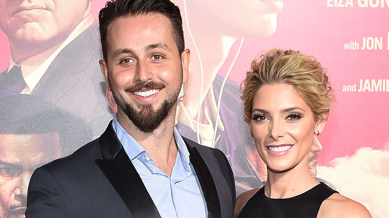 Paul Khoury and Ashley Greene standing and smiling together