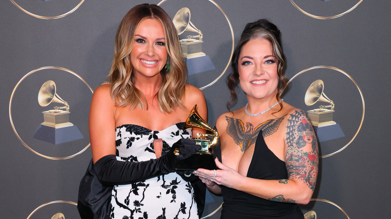 Ashley McBryde and Carly Pearce smiling