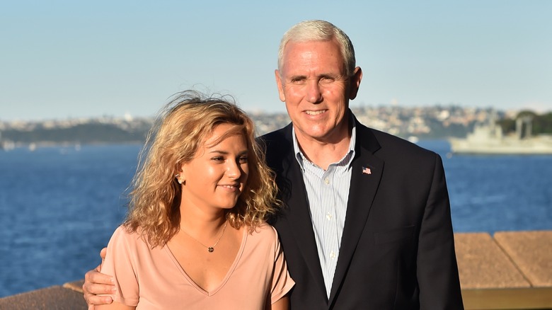 Charlotte Pence and father Mike Pence