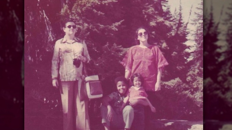 young Barack Obama with family