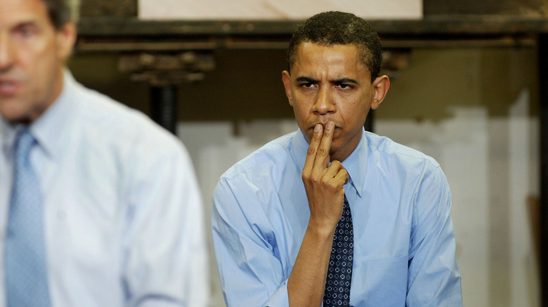 Barack Obama thinking