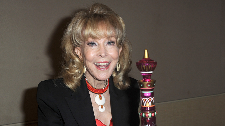 Barbara Eden with genie lamp