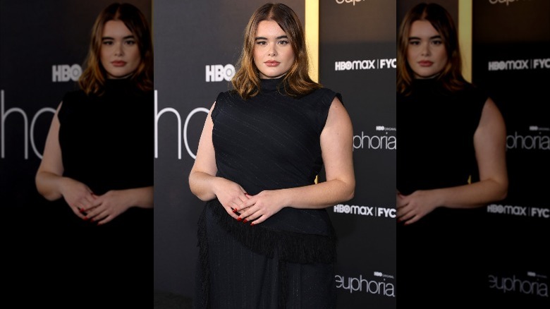 Barbie Ferreira wearing black dress