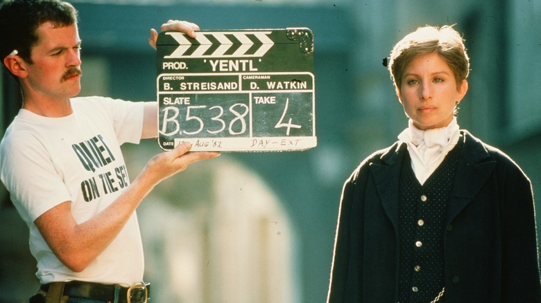 Barbra Streisand on set of Yentl