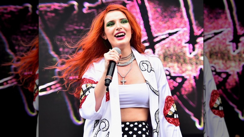 Bella Thorne performing onstage