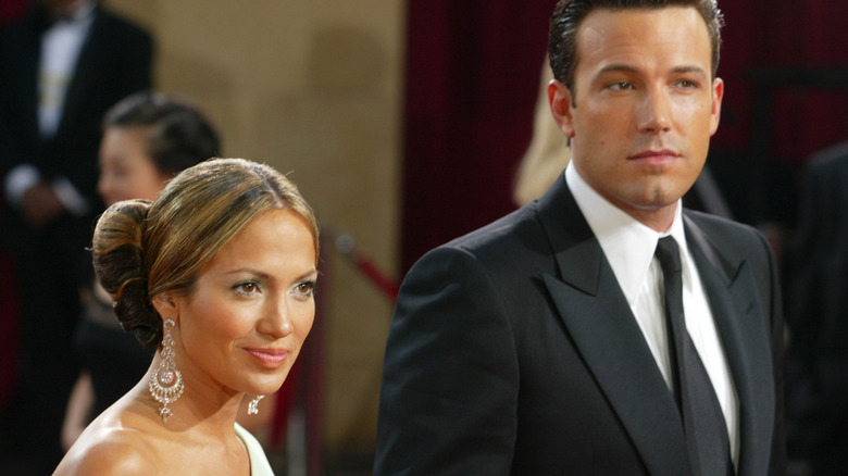 Ben Affleck and Jennifer Lopez attending an event