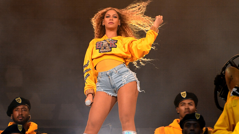 Beyoncé performing at Coachella in 2018