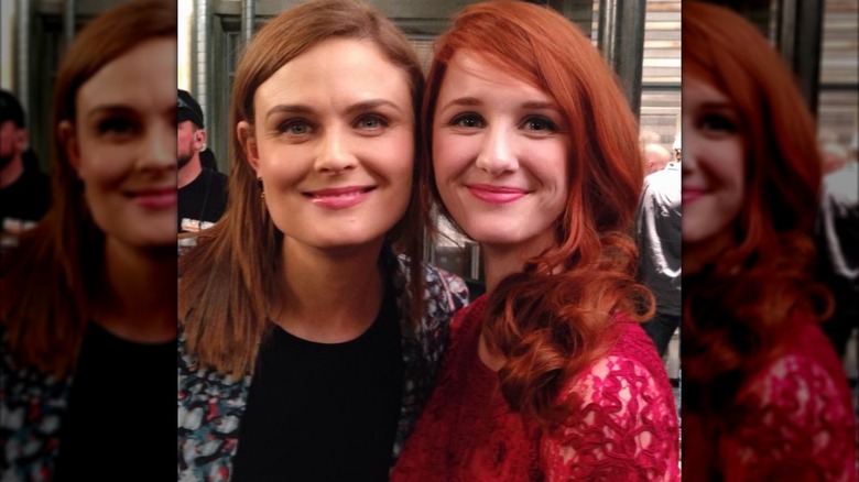 Emily Deschanel and Laura Spencer smiling side by side