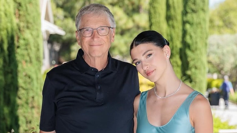 Phoebe and Bill Gates on her graduation day