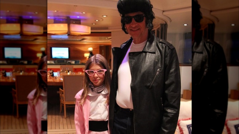 Phoebe and Bill Gates dressed up as Grease characters