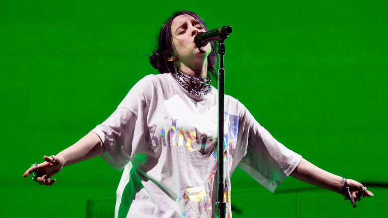 Billie Eilish performing at Coachella