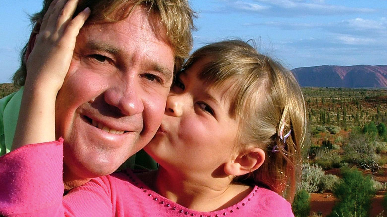 Bindi Irwin with her father Steve Irwin