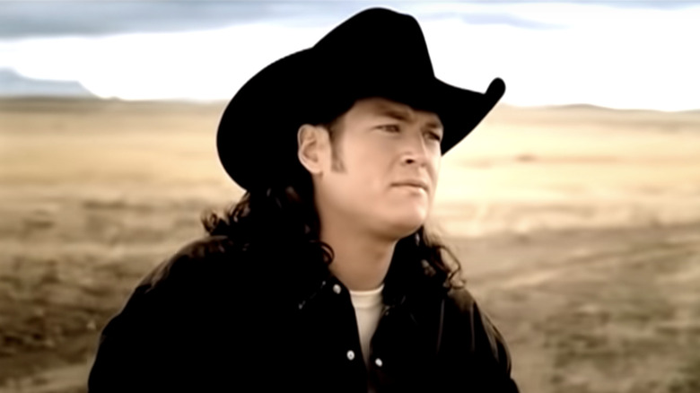 Young Blake Shelton in nature