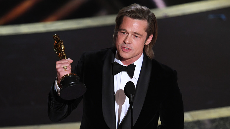 Brad Pitt winning an Oscar