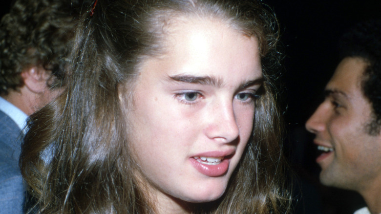Young Brooke Shields at an event
