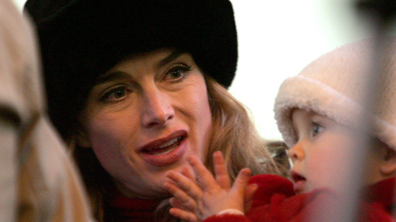 Brooke Shields with her second child