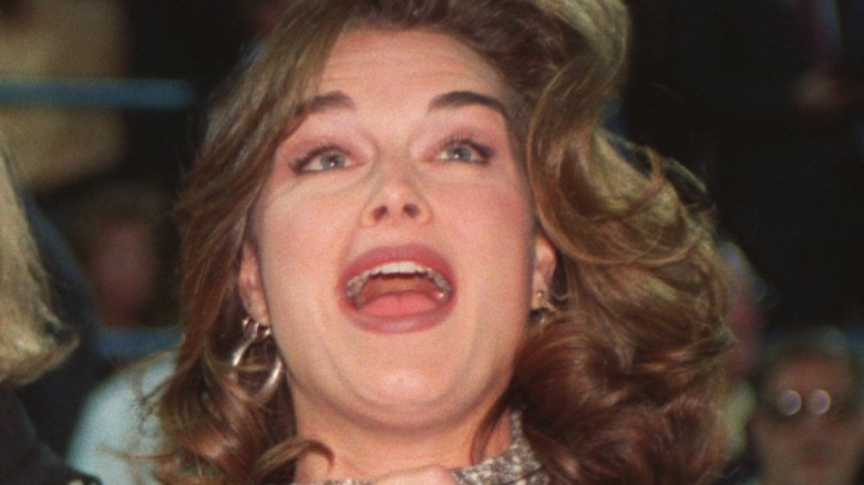 Brooke Shields at a tennis match