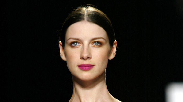 Caitríona Balfe modeling on the runway