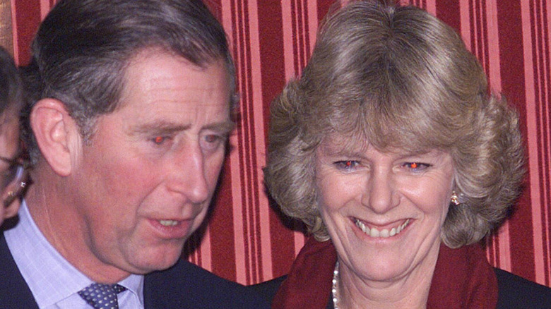 Camilla Parker Bowles smiling with Prince Charles