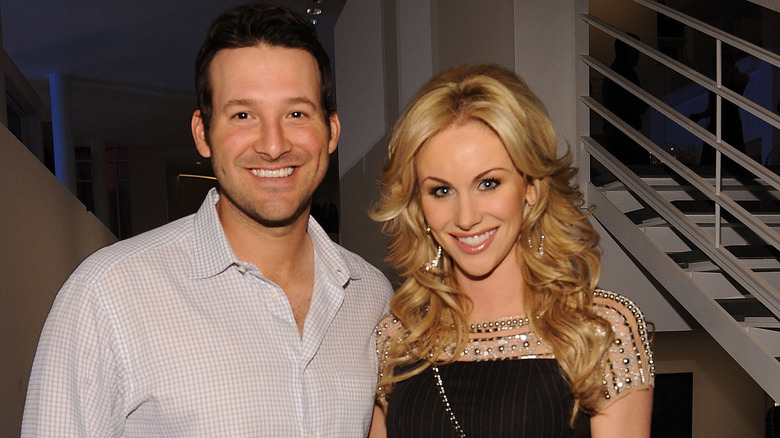 Tony Romo and Candice Crawford smiling