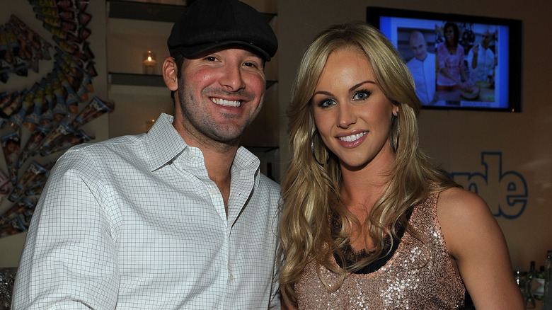 Tony Romo and Candice Crawford smiling