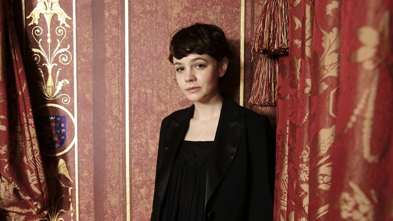 Carey Mulligan wearing all black