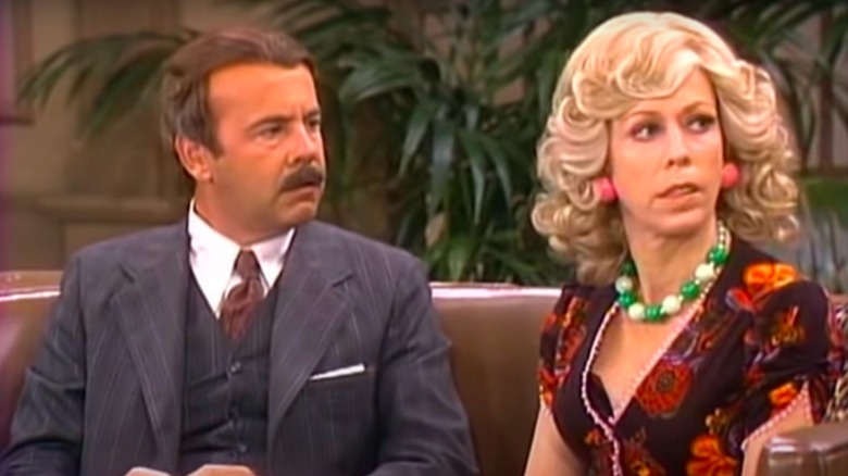 Tim Conway and Carol Burnett in sketch for The Carol Burnett Show