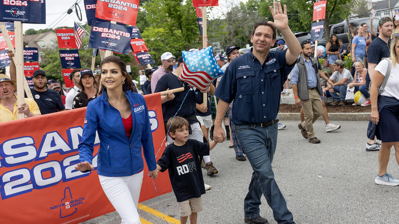 Casey and Ron DeSantis at a political rally