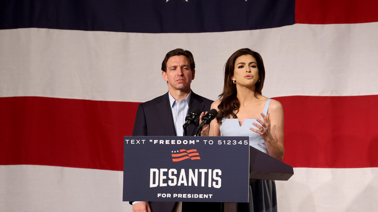 Ron and Casey DeSantis give a speach