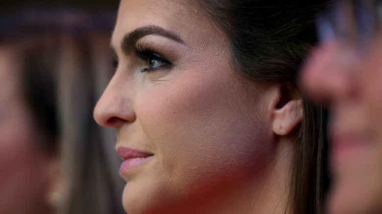 Close-up profile of Casey DeSantis 