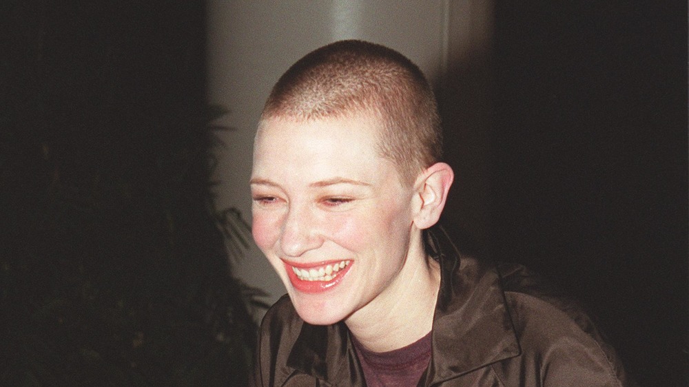 Cate Blanchett with a buzz cut