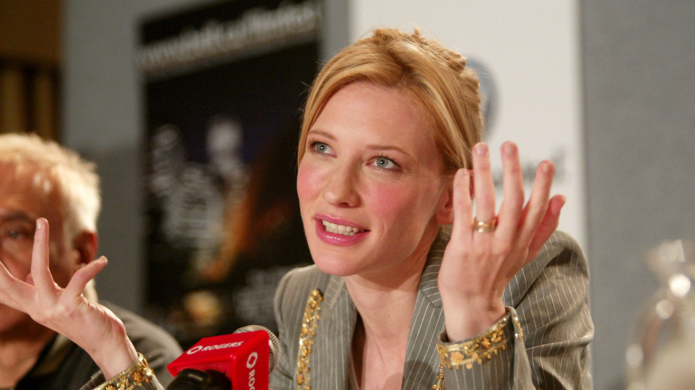 Cate Blanchett gesturing