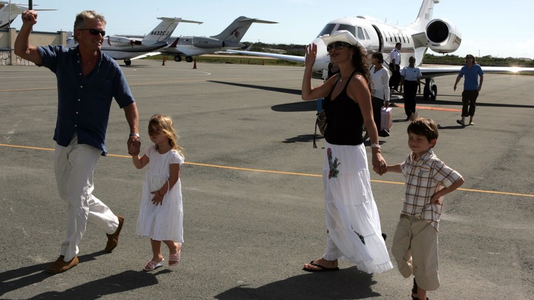 Michael Douglas and Catherine Zeta-Jones with kids