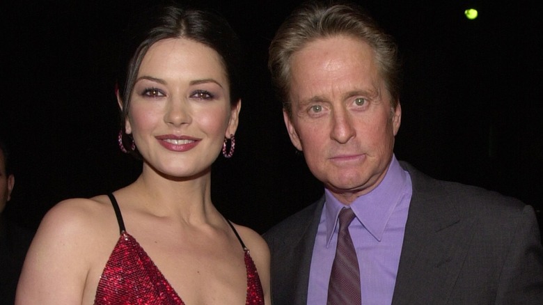 Michael Douglas and Catherine Zeta-Jones smiling