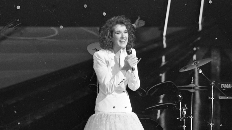 Celine Dion Eurovision white dress 